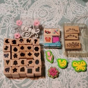 Variety of scrapbooking stamps